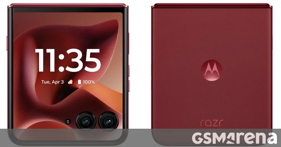 Rendu du Motorola Razr 60 Ultra en rouge